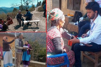 सुर्नयाका टोल–टोलमा नसर्ने रोगको परीक्षण गरिँदै 