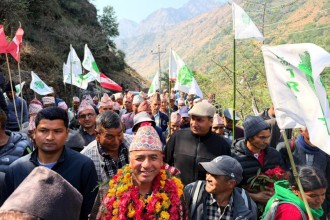 आमसभामार्फत चुनावी प्रचार गर्दै दार्चुला कांग्रेस 