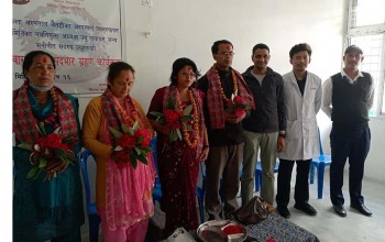 जिल्ला अस्पताल व्यवस्थापन समितिका पदाधिकारीहरुद्वारा पद्भार ग्रहण 