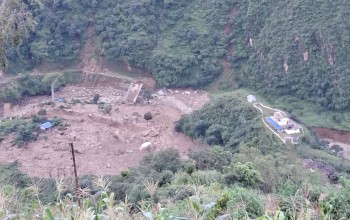 रोल्पामा पहिरोले ६ वटा घरगोठ पुरिँदा २ जनाको मृत्यु, १० जना बेपत्ता
