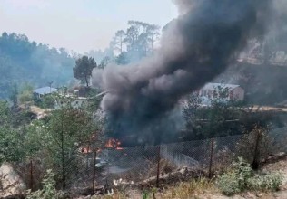आगलागीबाट नवदुर्गा गाउँपालिकाको स्वास्थ्य शाखामा क्षति 