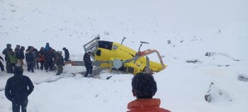 सोलुखुम्बुमा अल्टिच्युड एयरको हेलिकप्टर दुर्घटना,पाइलट सकुशल