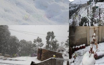 बैतडीमा भारी हिमपात, यातायात अवरुद्ध जनजीवन कष्टकर