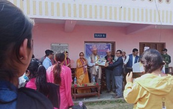 जगन्नाथ बहुमुखी क्याम्पसले गर्याे क्याम्पसका मूल शिक्षण भवन निर्माता चन्दलाई सम्मान