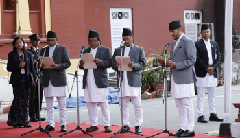 नवनियुक्त ४ जना मन्त्रीले शपथ लिए
