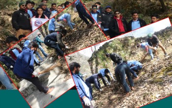 युवाहरूको पहलमा पवित्र धार्मिक स्थल पातालभुमेश्वरमा सरसफाइ 
