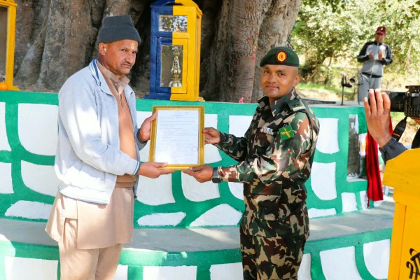 बैतडीको देवलहाटमा नेपाली सेनाद्वारा ऐतिहासिक चौतारो पुनःनिर्माण 