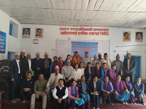 नवनिर्वाचित सांसद भण्डारीलाई पाटन नगरपालिकाको सम्मान 