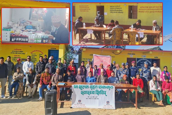 शिवनाथको शर्मालीमा बिशेषज्ञ स्वास्थ्य शिविर : ३ सय ३१ जनाले सेवा लिए