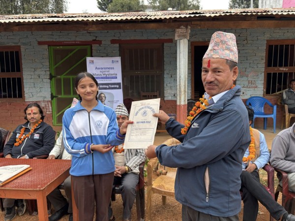 मास हिस्टेरिया विरुद्धको अभियान : सिर्जनात्मक कथा लेखन तालिम सम्पन्न 