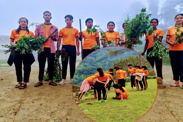बाघ दिवसको अवसरमा बैतडीको रचना युवा क्लवले गर्याे वृक्षारोपण