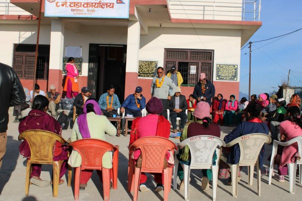 वडामै योजनाको सम्झौता गर्दै पाटन नगरपालिका 