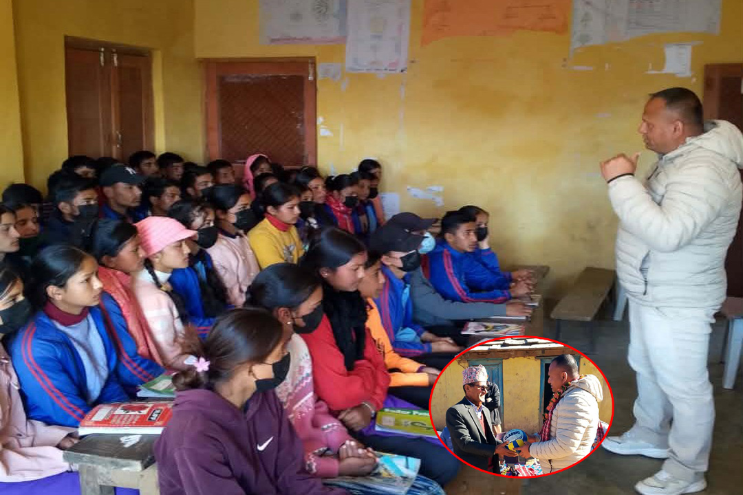 बैतडीमा सशस्त्र प्रहरीद्वारा खेल सामग्री वितरण 