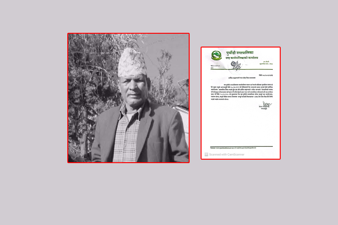 बैतडीको पुर्चौंडी नगरकार्यपालिका सदस्य लुहारको निधन, नगरपालिकामा शोक बिदा