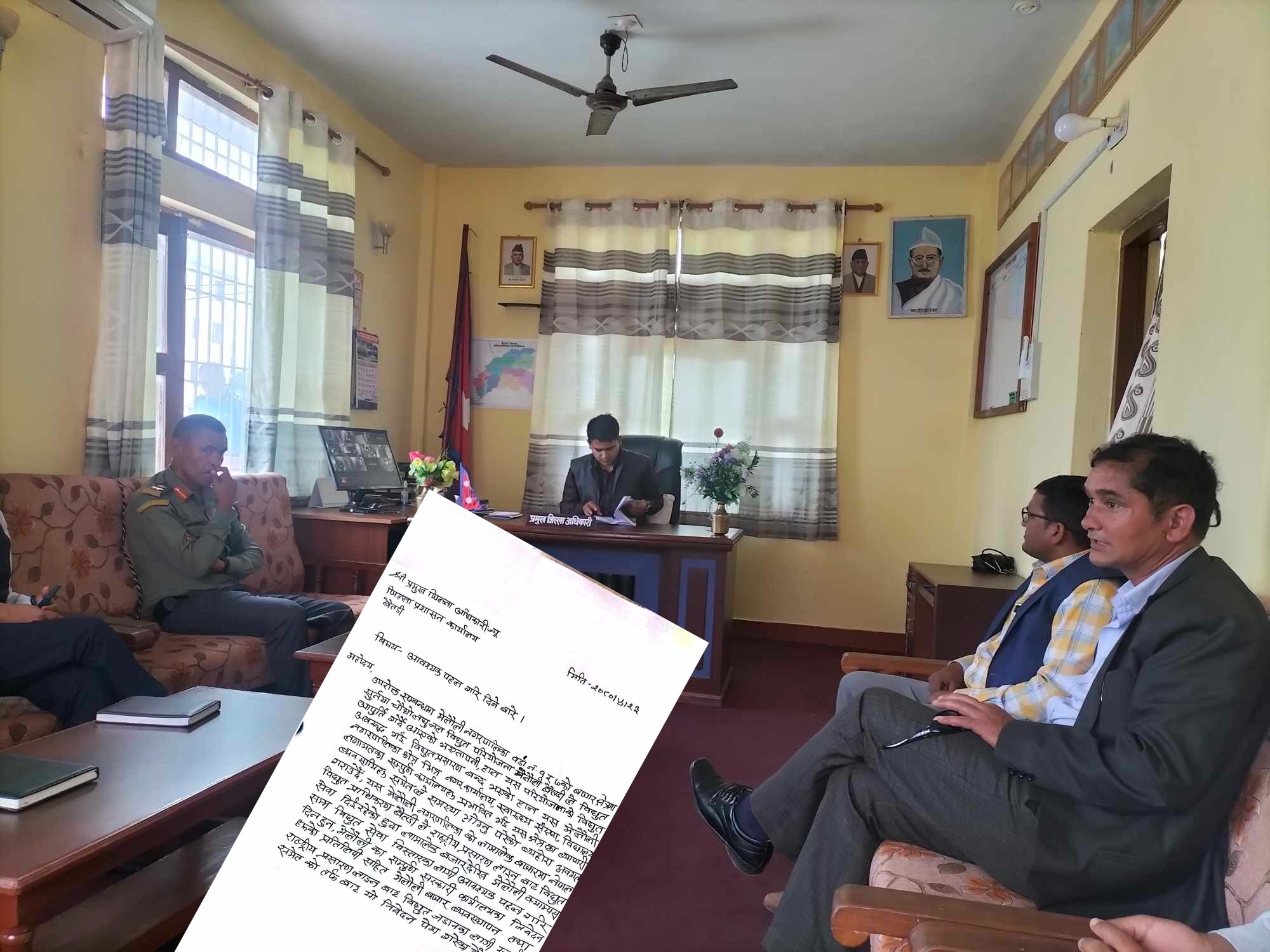 मेलौलीमा राष्ट्रिय प्रशारण लाइन बिस्तारको माग गर्दै ज्ञापन पत्र 