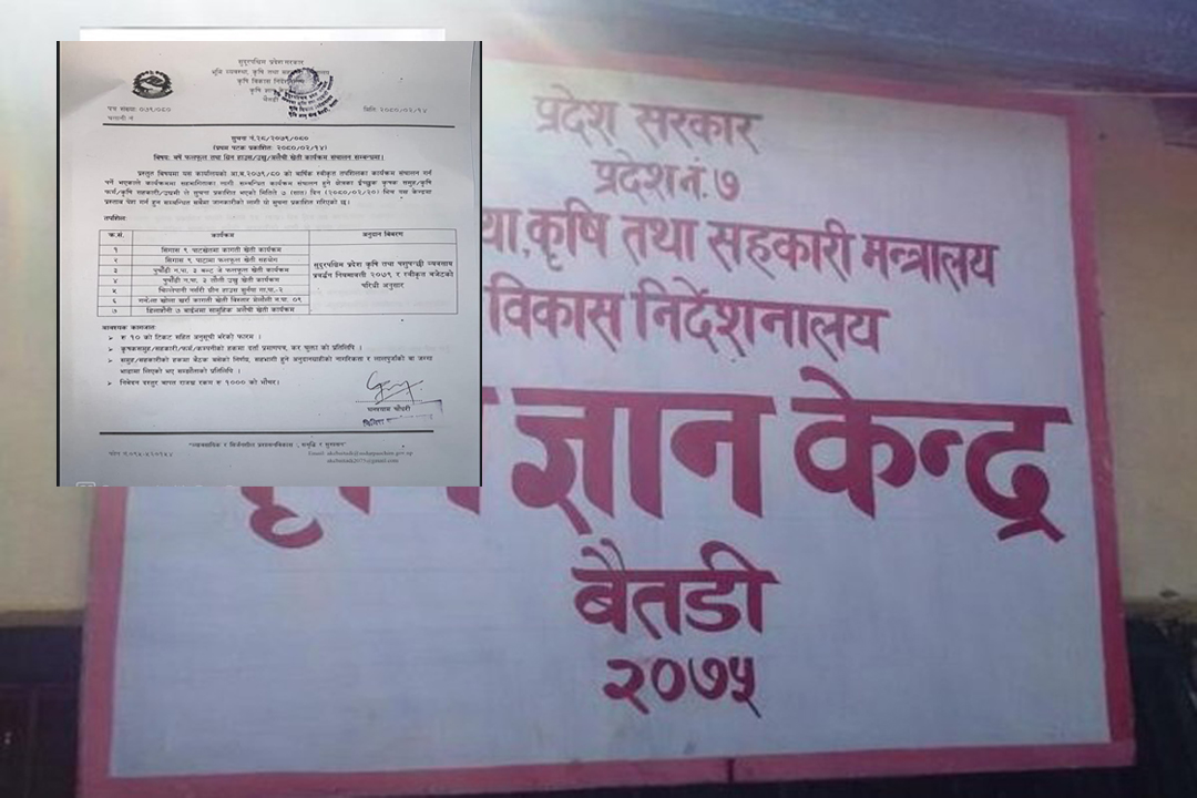 कृषि ज्ञान केन्द्र बैतडीले  बर्षे फलफूलका विरुवा वितरण गर्ने 