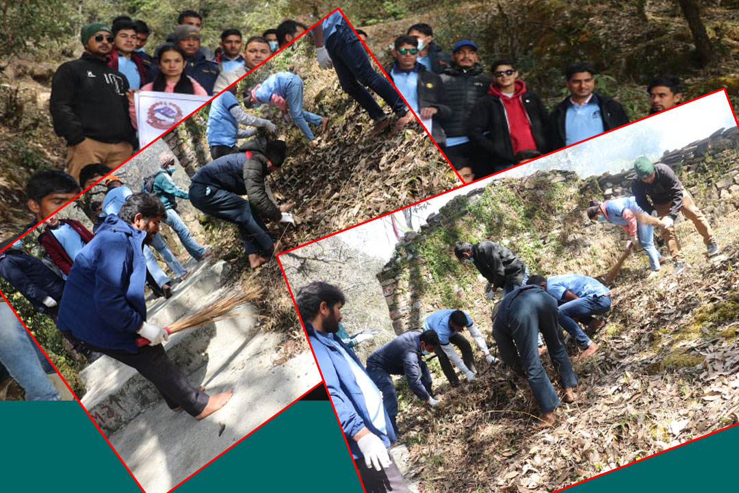 युवाहरूको पहलमा पवित्र धार्मिक स्थल पातालभुमेश्वरमा सरसफाइ